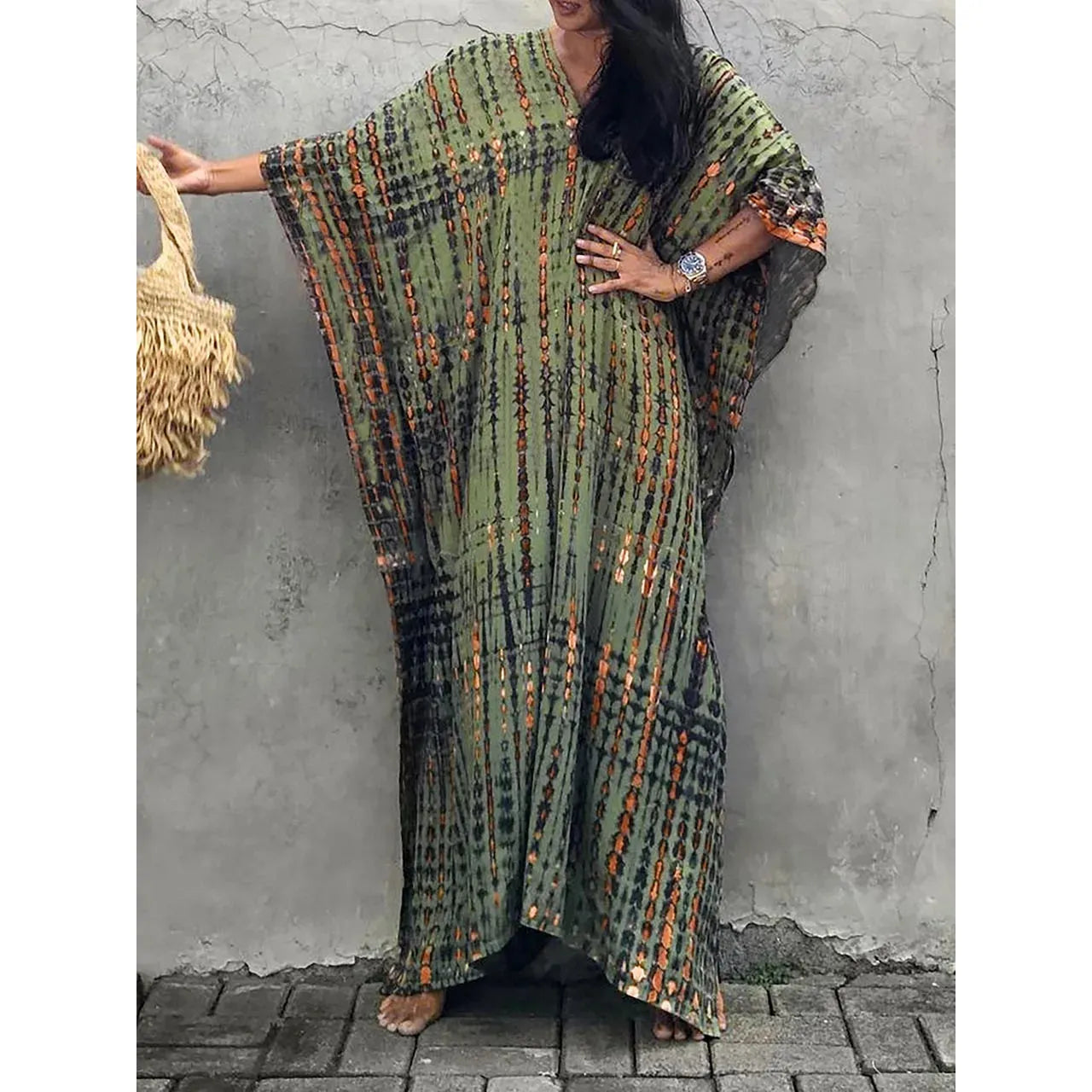 Lilliana | Damen Langes Kaftan Maxikleid Im Boho Stil