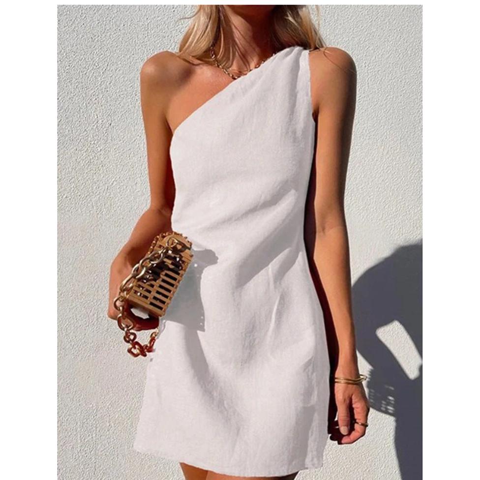 Saylor | Damen One-Shoulder Cocktail Mini Kleid