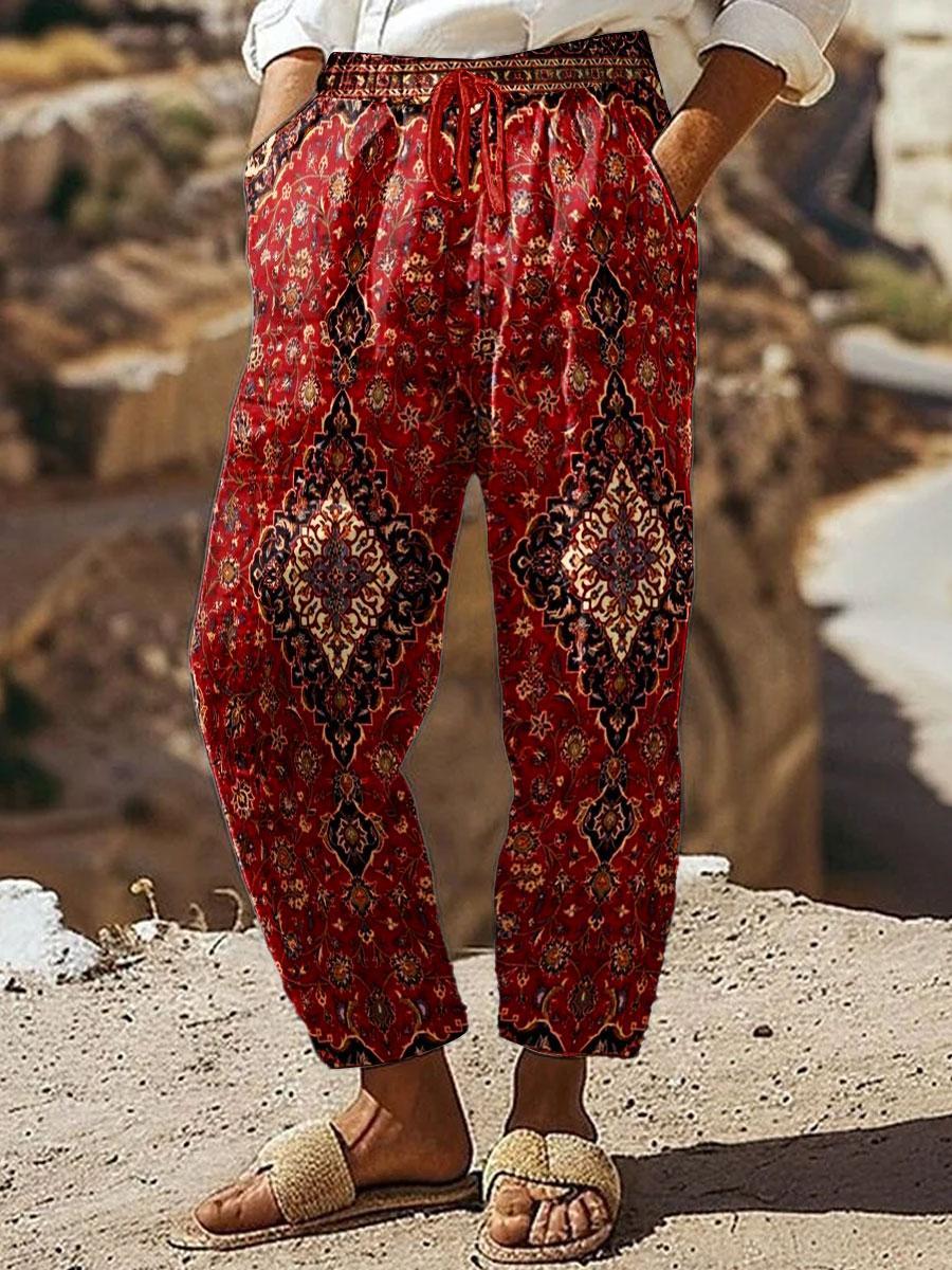 Rubinrot Taschenhose