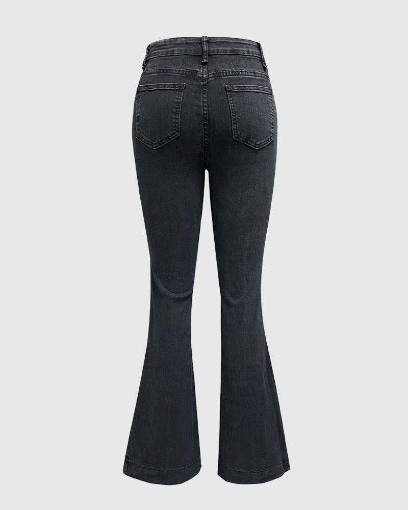 Damen Jeans mit Knopfleiste