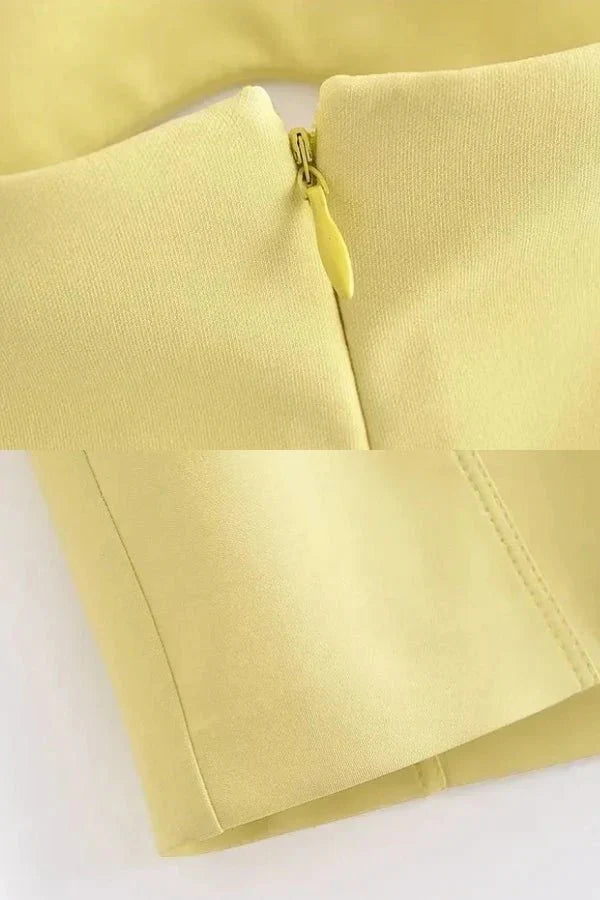 Zara | Damen Trägerloses Minikleid Mit Front Cut-Out