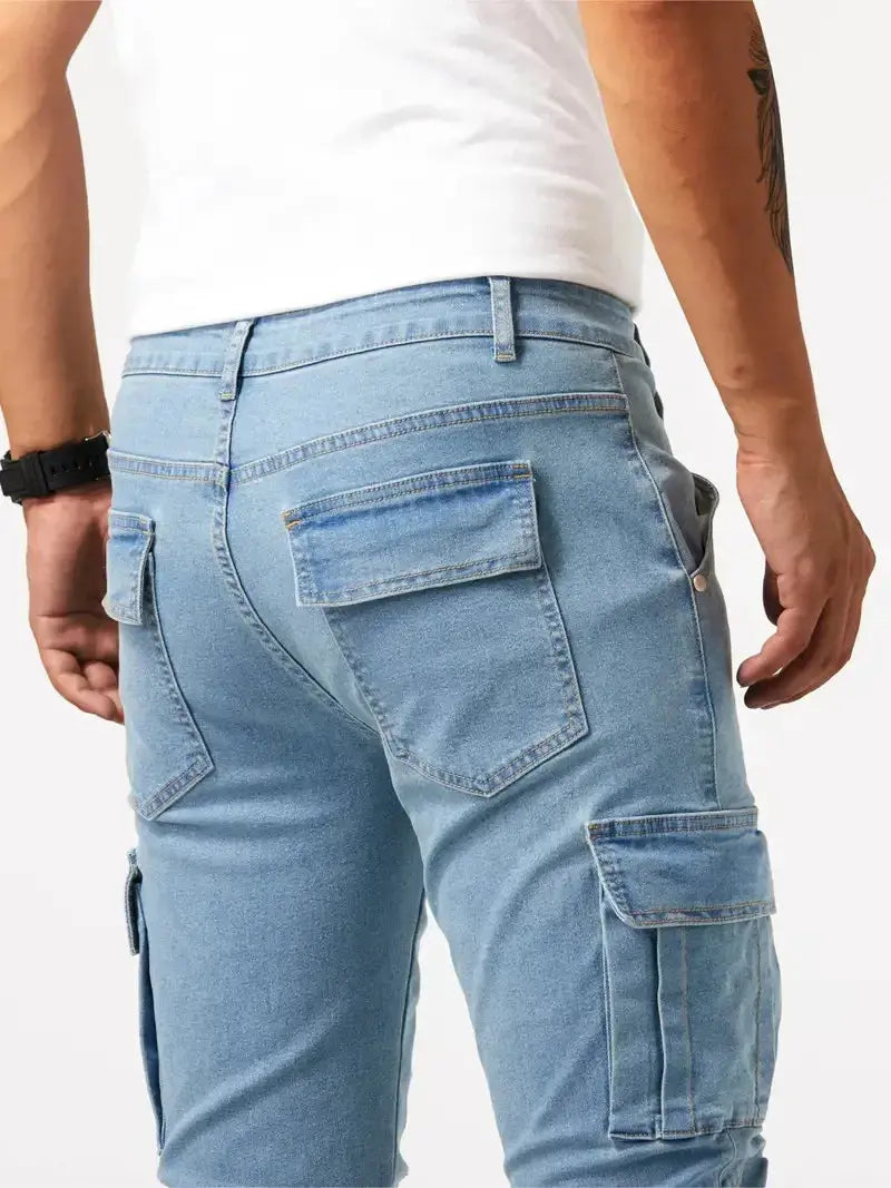 Denim Jeans Cargo Hose