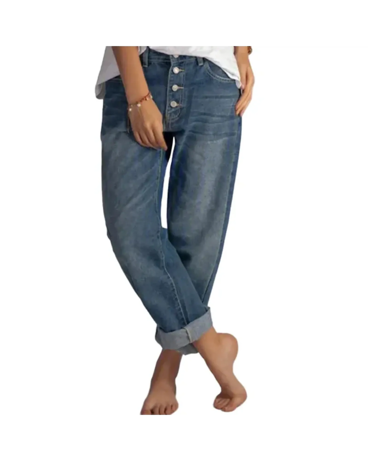 HERBERGER | Damen Jeans mit weiter Passform und elastischem Material für Freizeit & Ferien