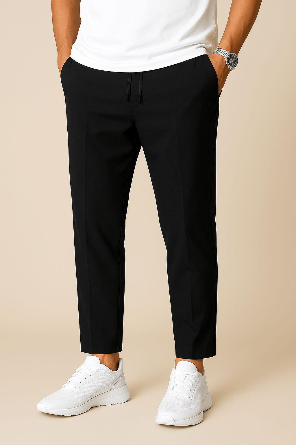 HERBERGER | Herren Hose mit lockerem Schnitt und leichtem Material für warme Tage