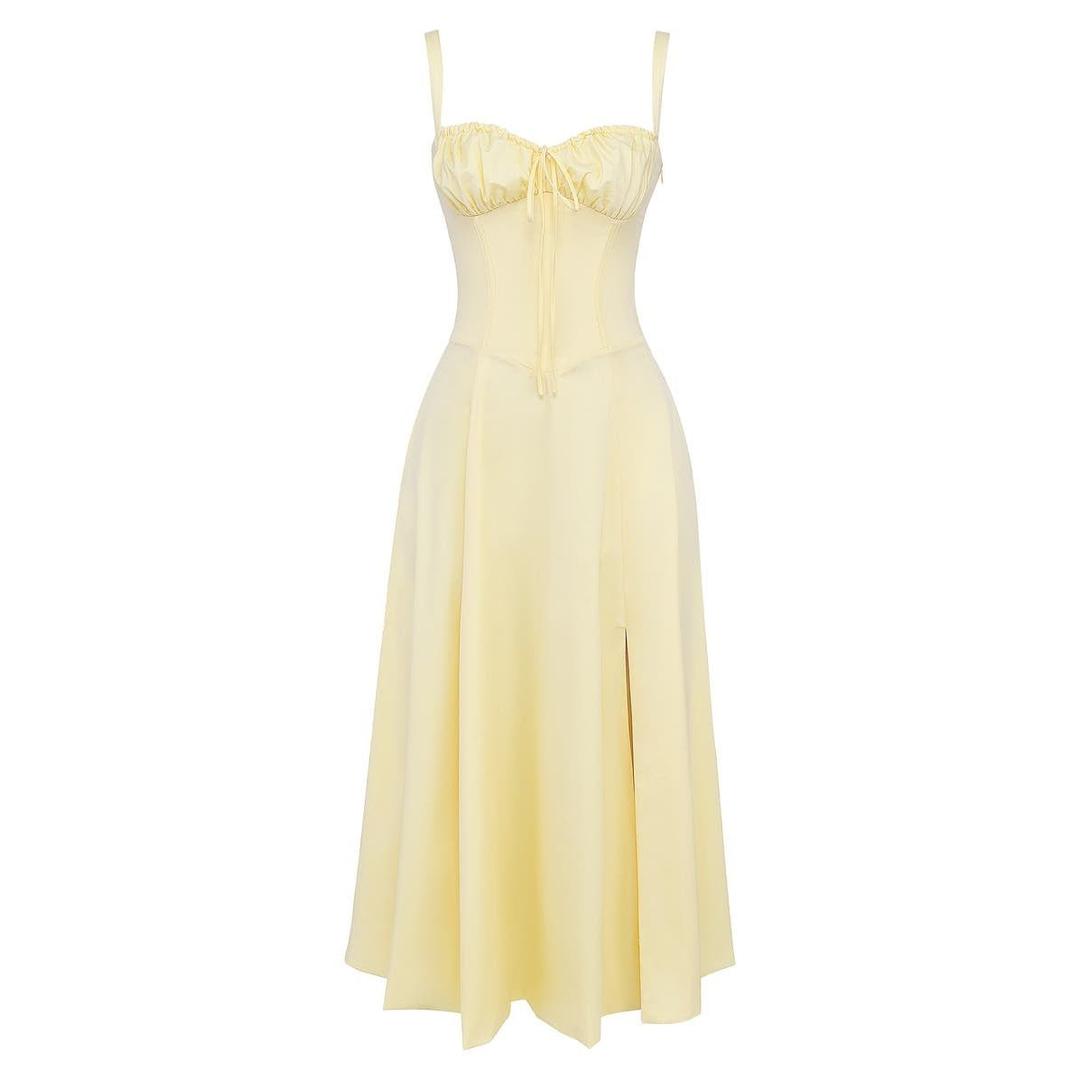 Anastasia | Blumen Corsagen Midi Kleid Mit Strukturierter Passform
