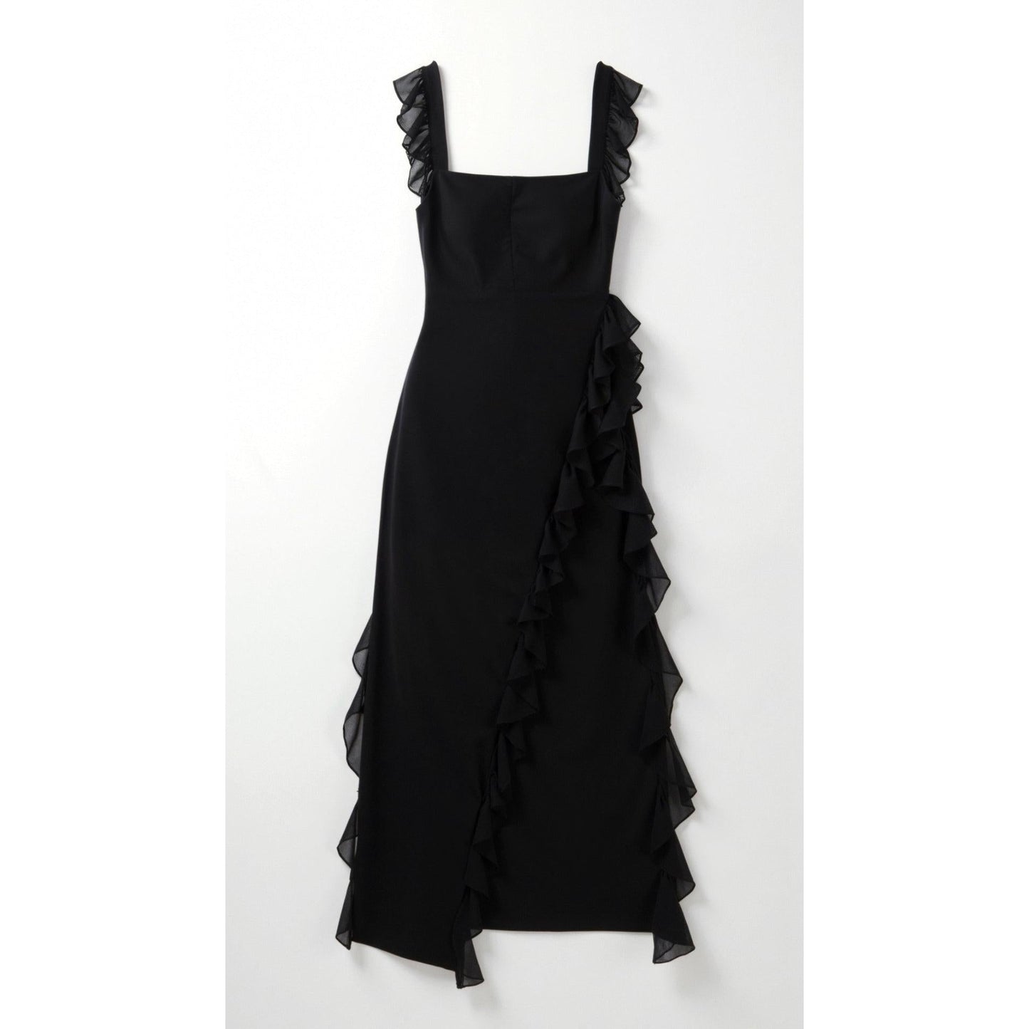 Annalisa | Damen Maxi Ballkleid Mit Rüschen Und Schlitz