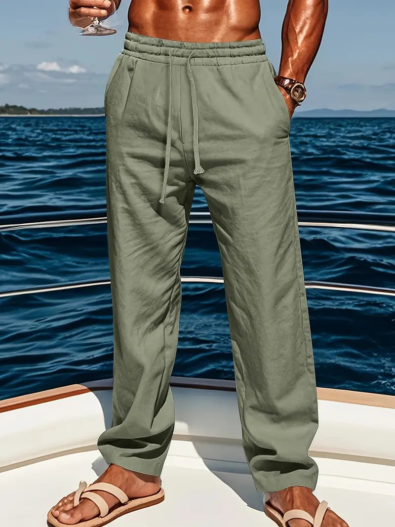 Babaev Stilvolle Leinen Hosen