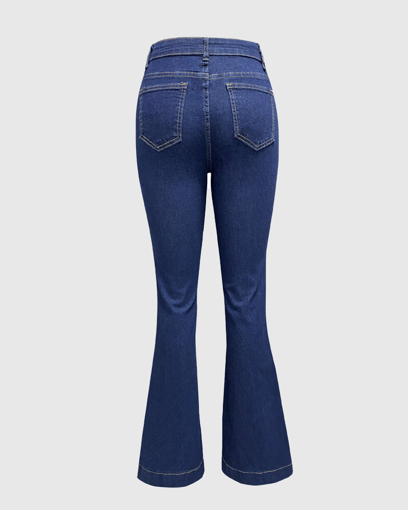 Damen Jeans mit Knopfleiste