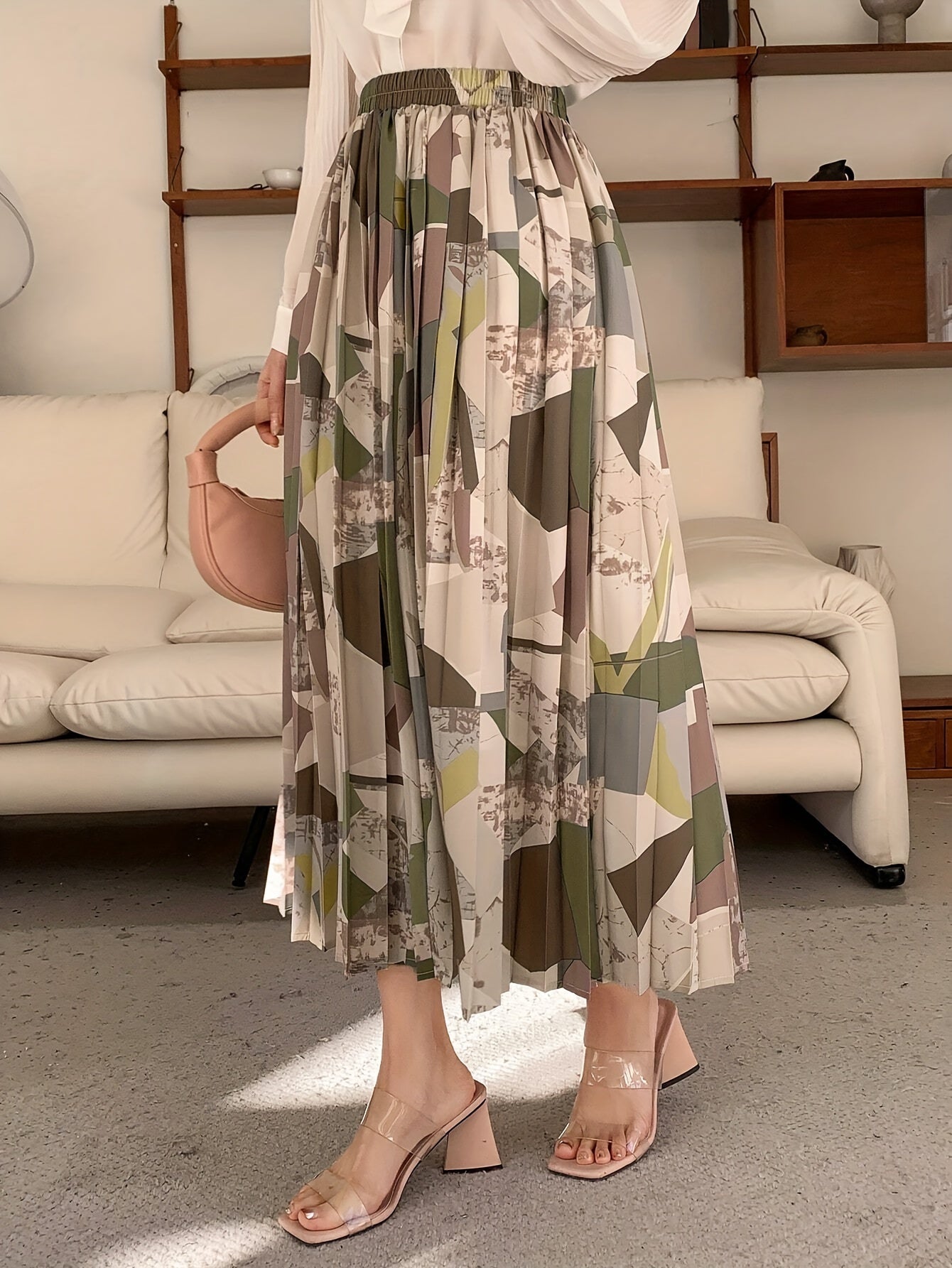 Faltenakzent Damen Rock