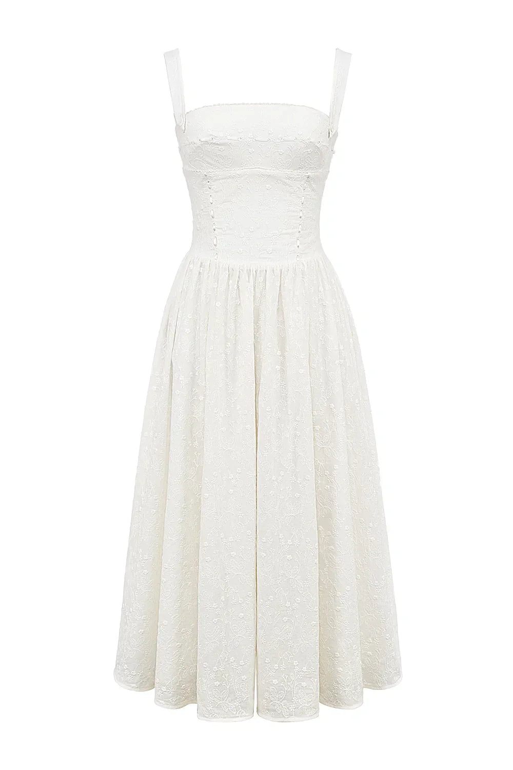 Mila | Damen Midikleid Mit Karomuster, Trägern Und Fronttaschen