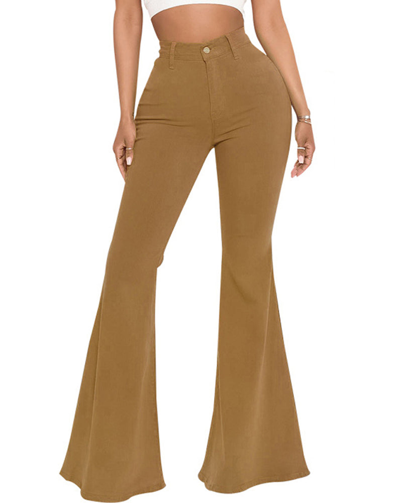 Elastische Mehrfarbige Flare Jeans