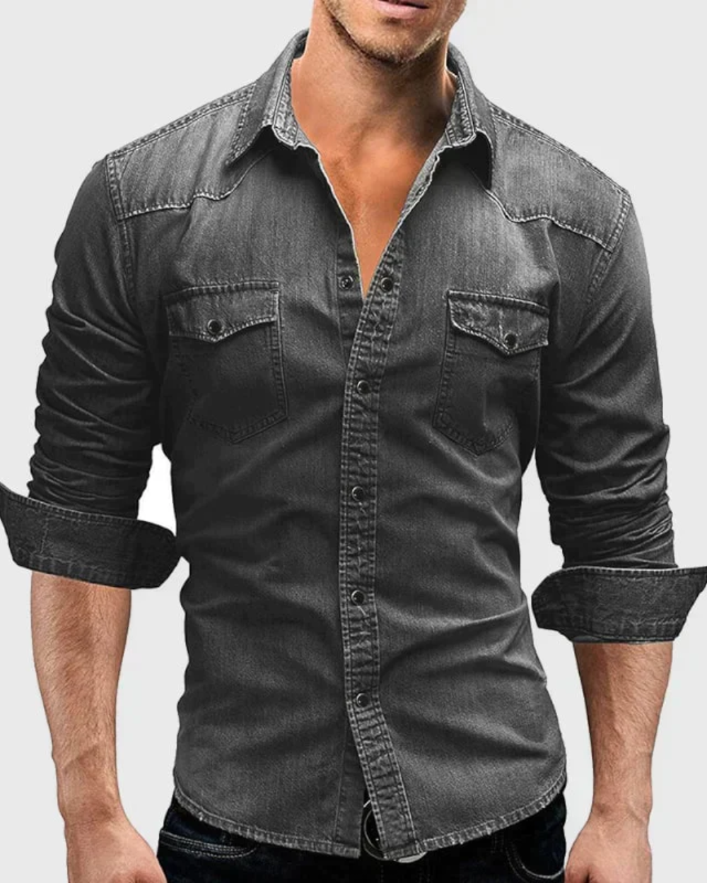 Fadenspiel Herren Denim-Shirt