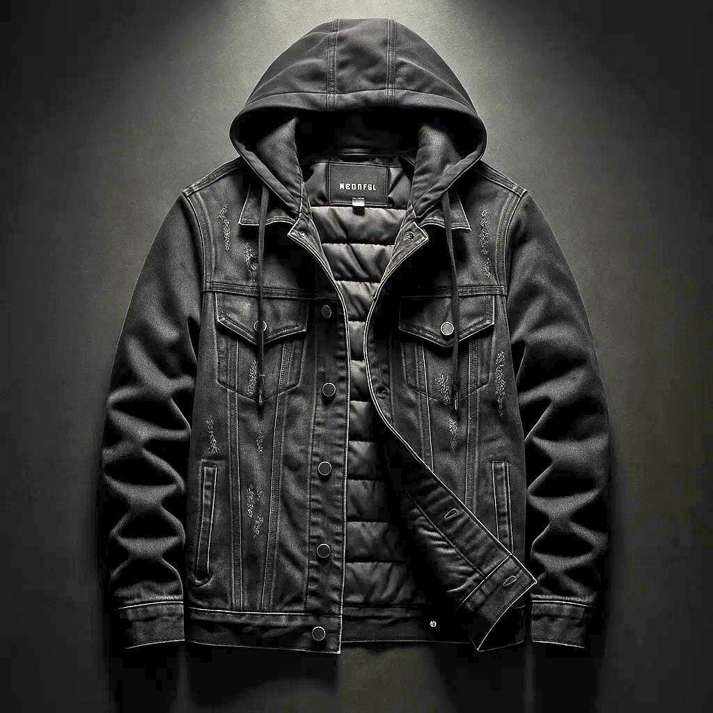 Isaac™  Gefütterte Jeansjacke mit Kapuze