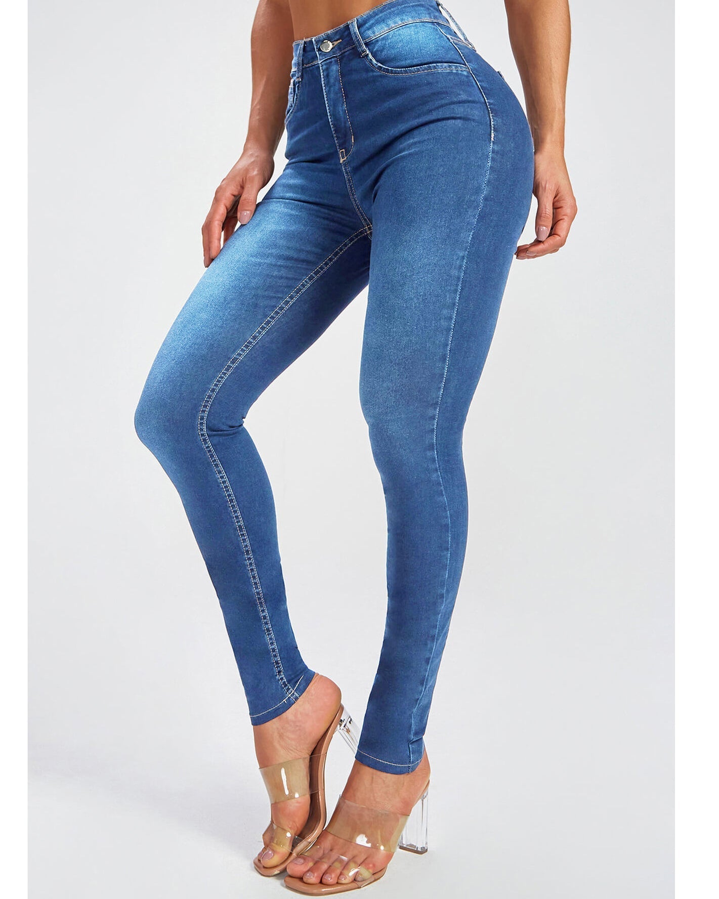 Jeans mit hoher Taille