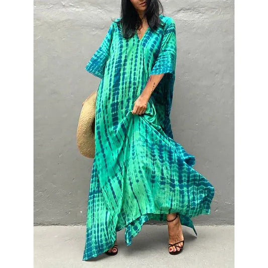 Lilliana | Damen Langes Kaftan Maxikleid Im Boho Stil