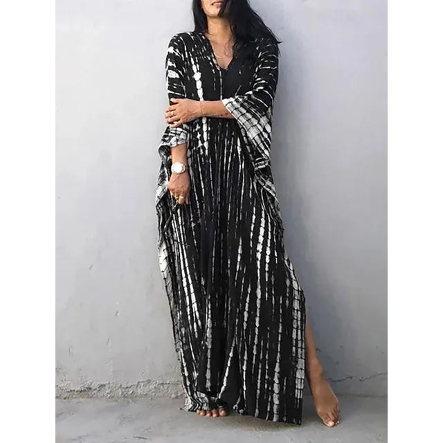 Lilliana | Damen Langes Kaftan Maxikleid Im Boho Stil