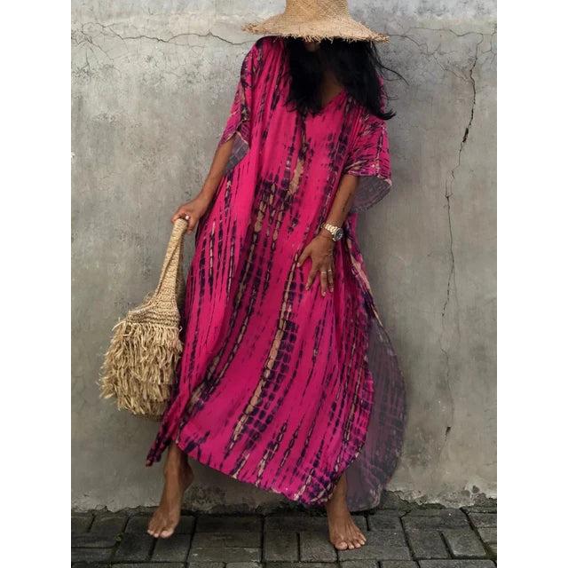 Lilliana | Damen Langes Kaftan Maxikleid Im Boho Stil