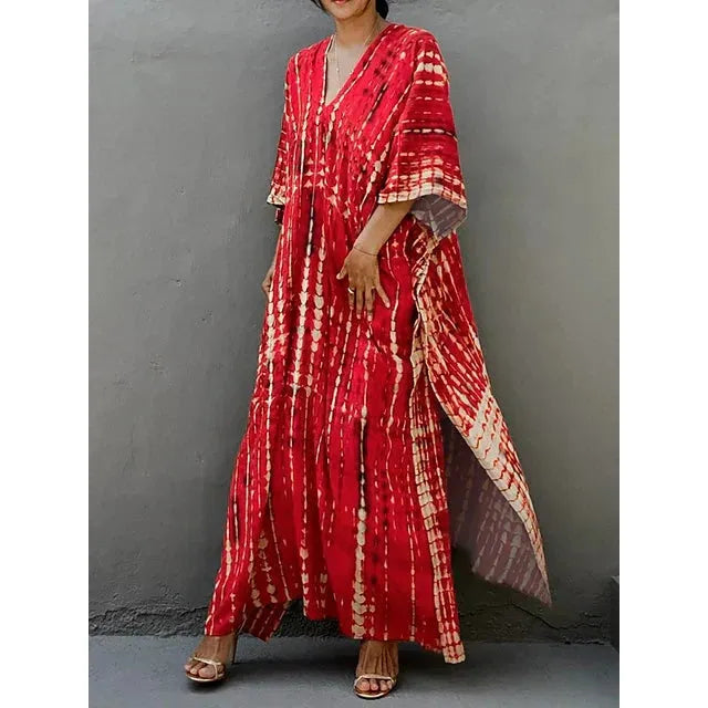 Lilliana | Damen Langes Kaftan Maxikleid Im Boho Stil