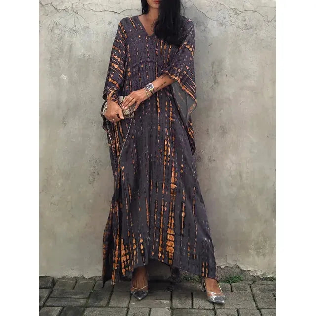 Lilliana | Damen Langes Kaftan Maxikleid Im Boho Stil