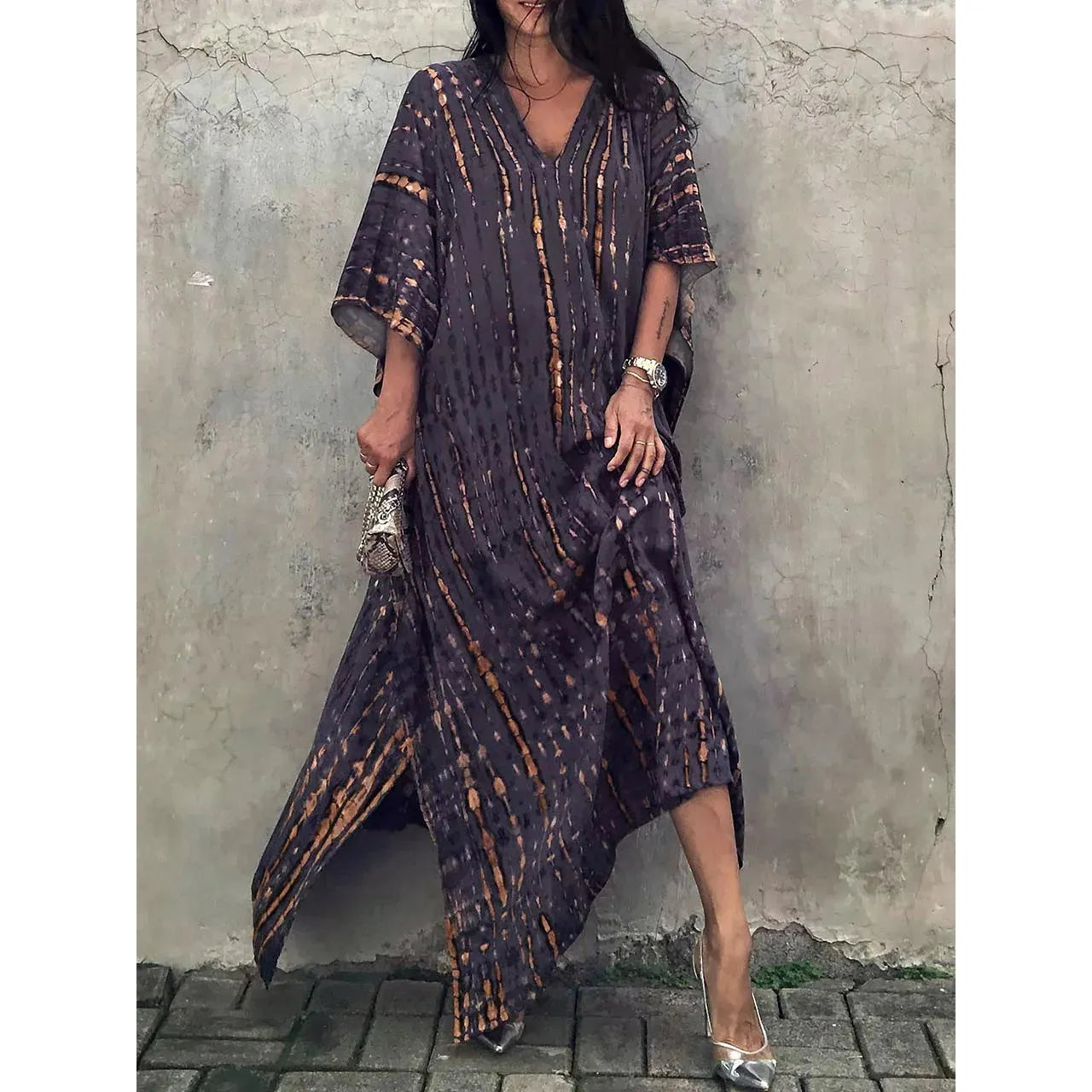 Lilliana | Damen Langes Kaftan Maxikleid Im Boho Stil