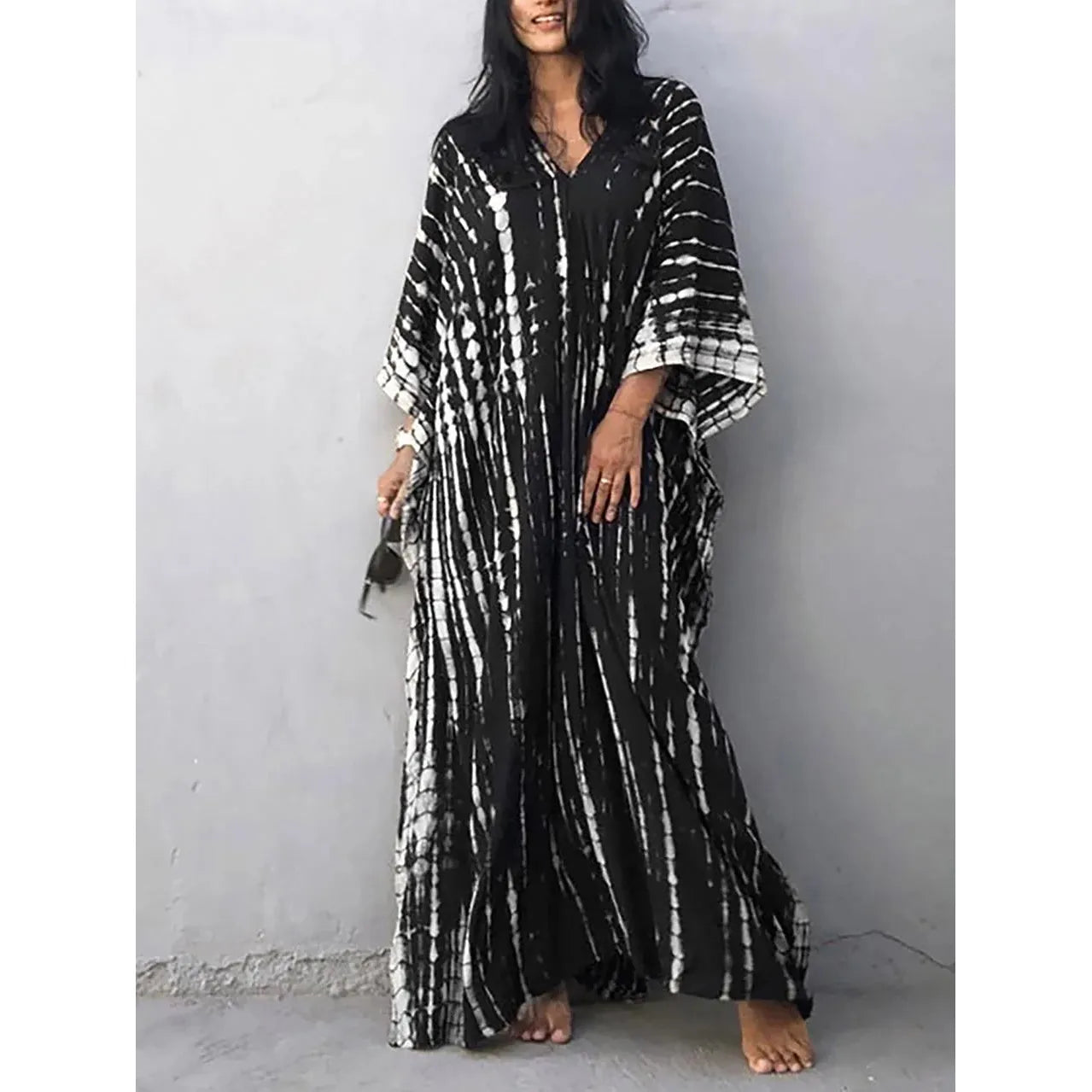 Lilliana | Damen Langes Kaftan Maxikleid Im Boho Stil