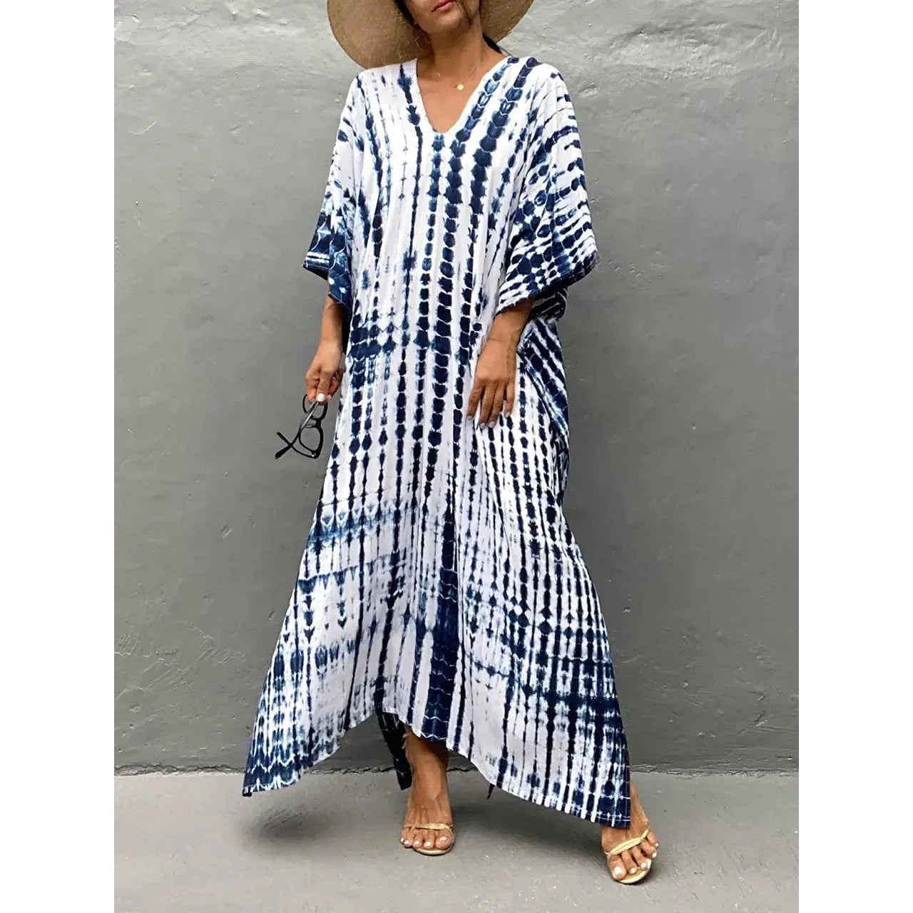 Lilliana | Damen Langes Kaftan Maxikleid Im Boho Stil