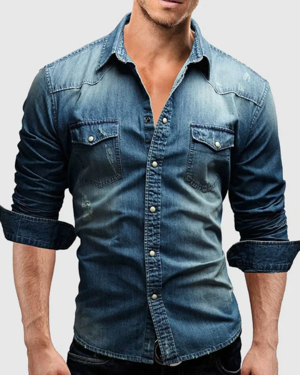 Fadenspiel Herren Denim-Shirt