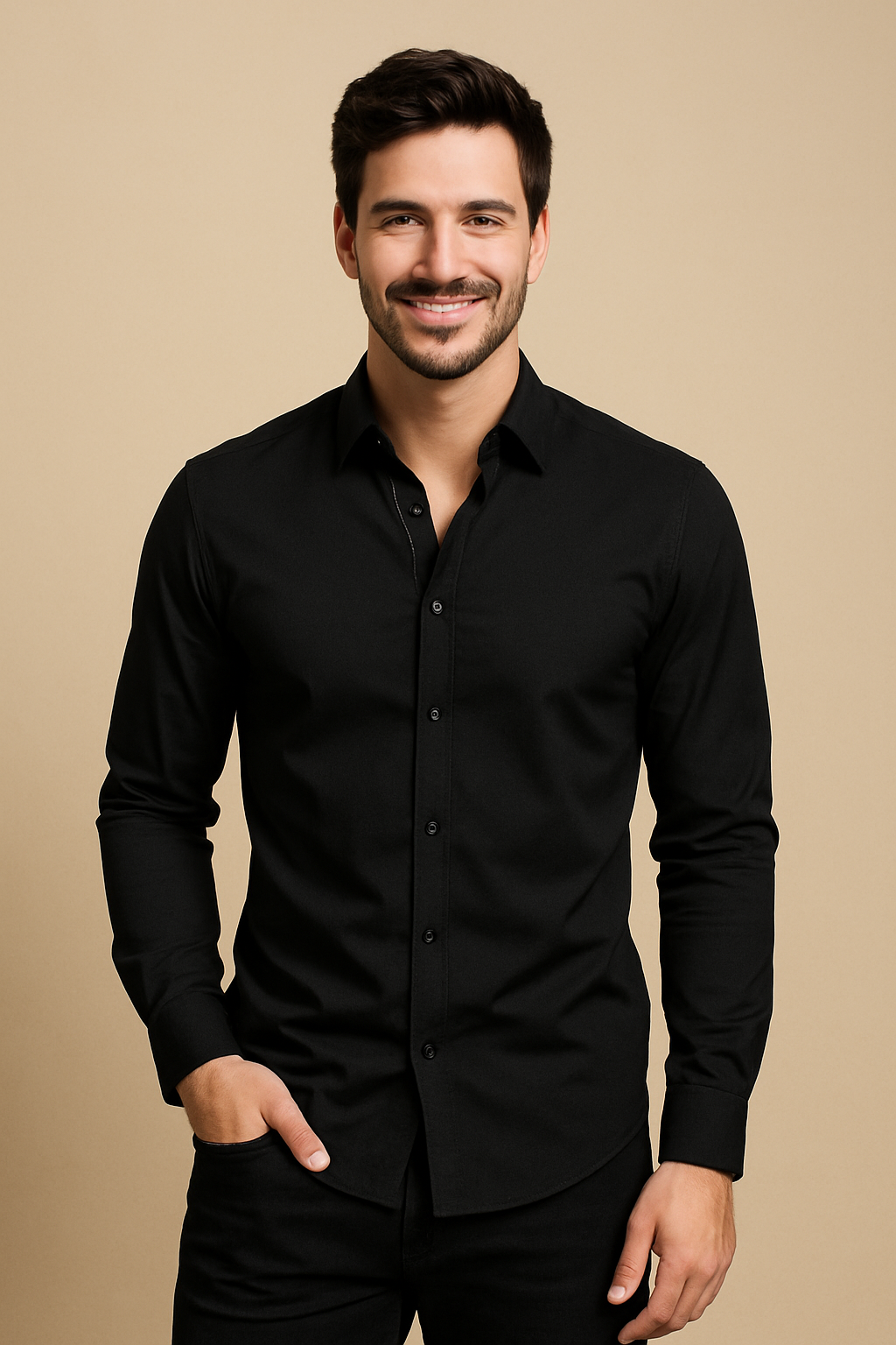 HERBERGER | Herren Langarmhemd mit Stretch für Büro und Alltag