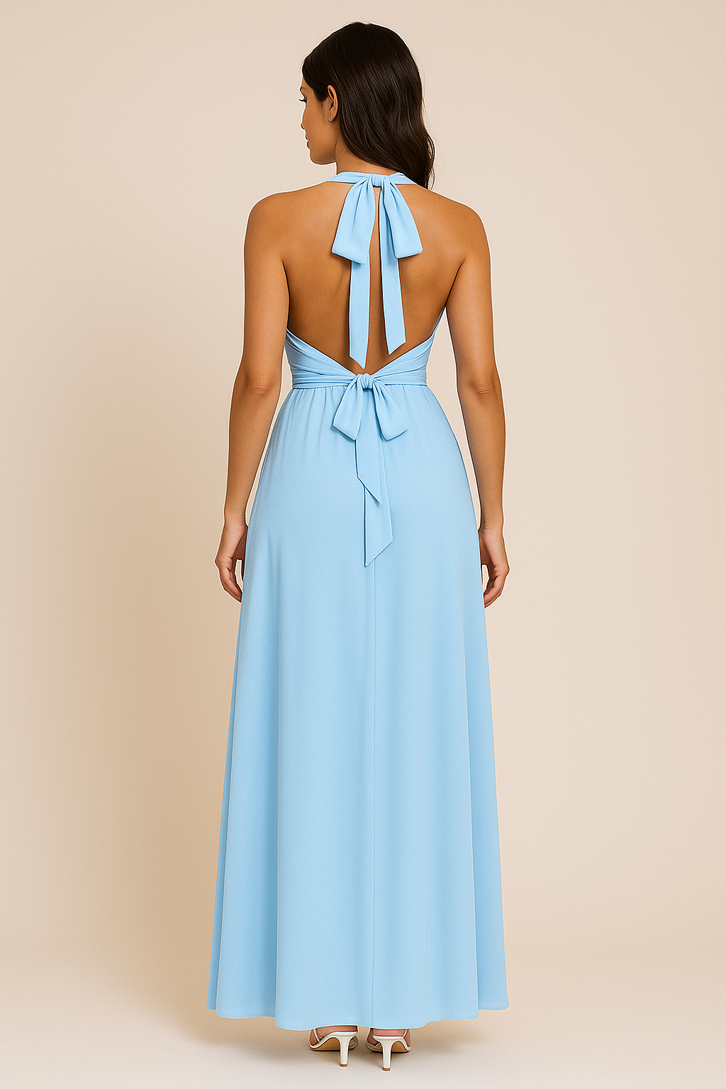 HERBERGER | Festliches Damen Maxikleid mit Neckholder-Ausschnitt luftig & leicht