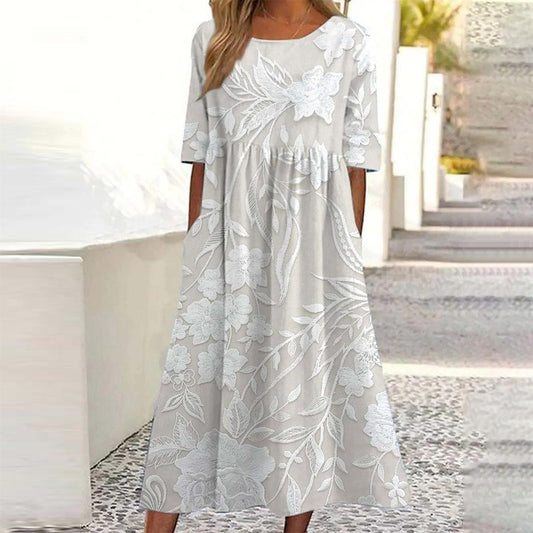 Zeitloses Rundhalskleid