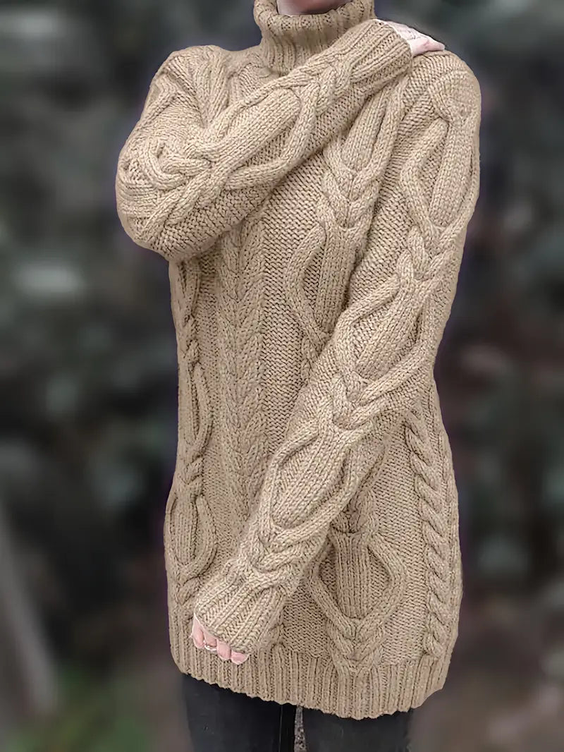 Narda™ Damen Rollkragen Kleid