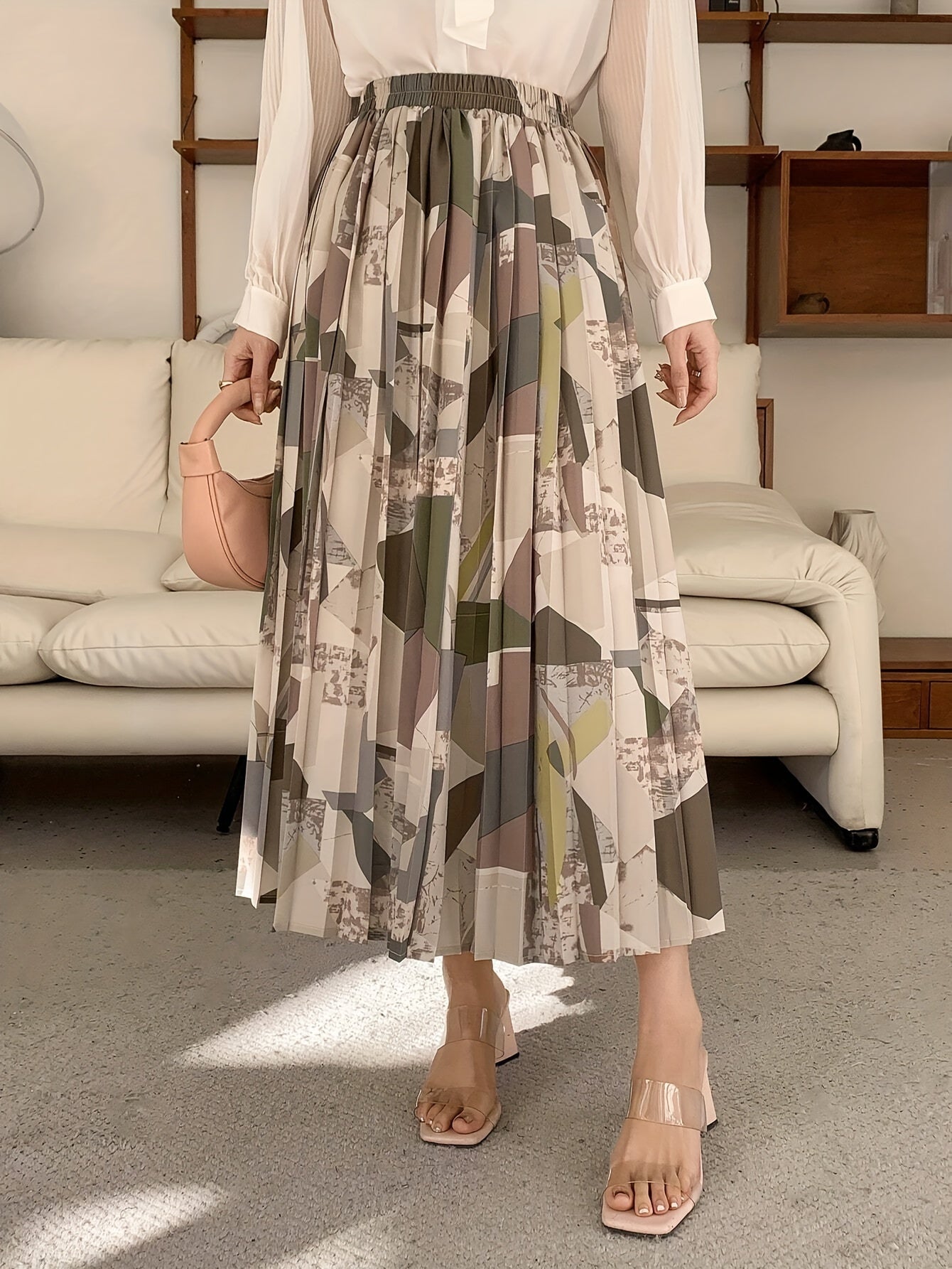 Faltenakzent Damen Rock