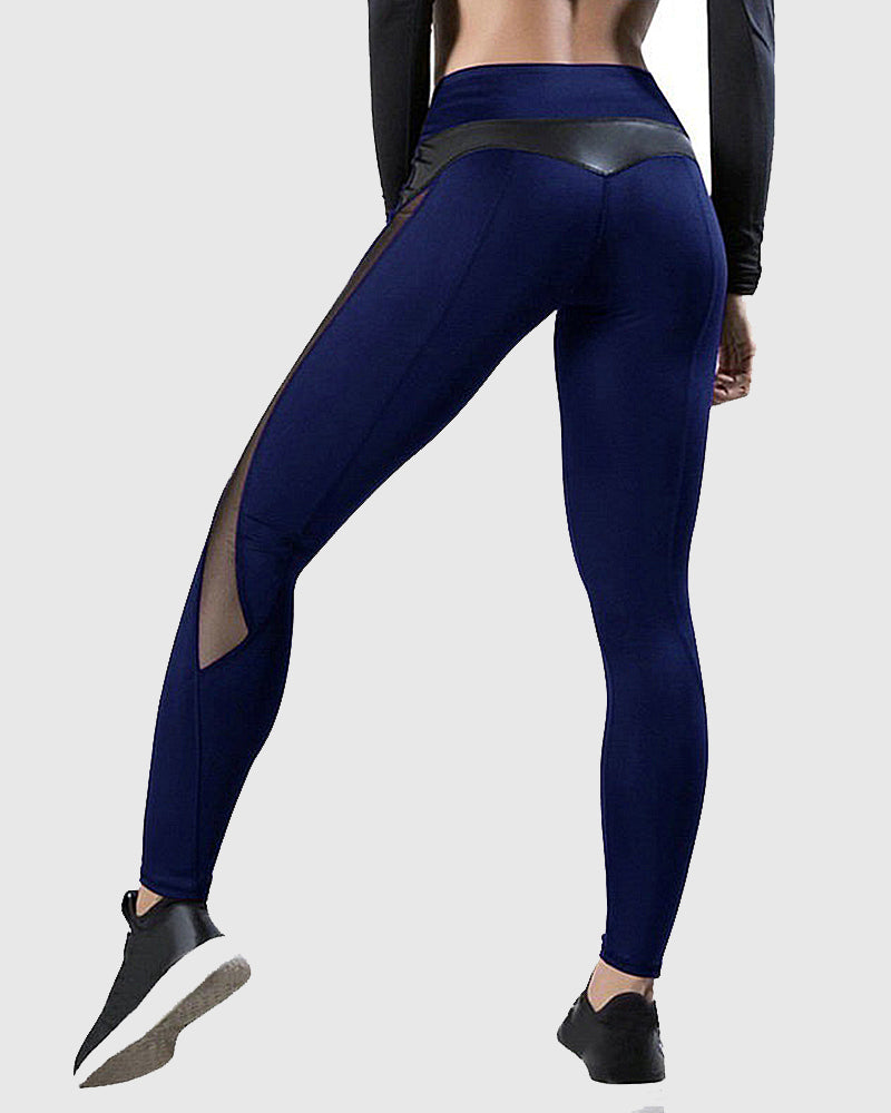 Yoga leggings mit Mesh Nähten