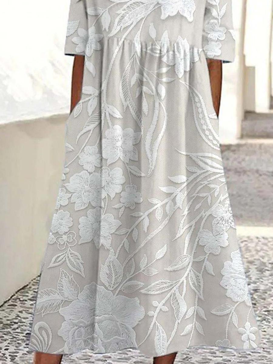 Zeitloses Rundhalskleid