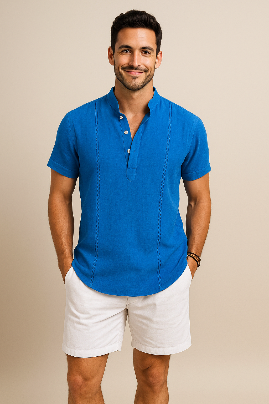 HERBERGER | Herren Kurzarmhemd aus Leinenmix für Sommer und Alltag