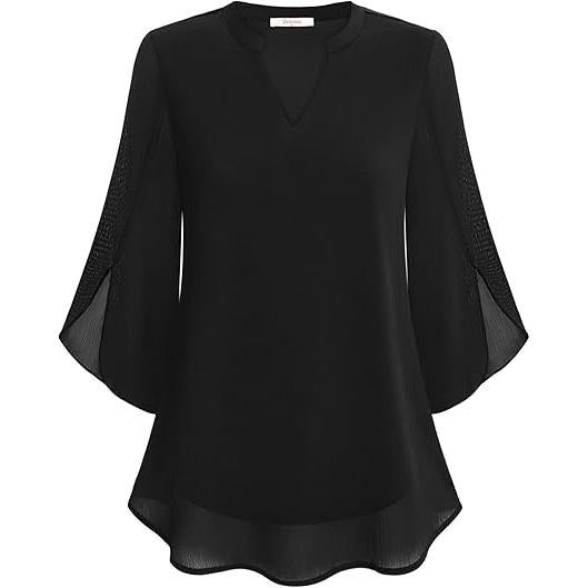 Danielle | Damen Langarm Bluse Mit Lockerer Passform
