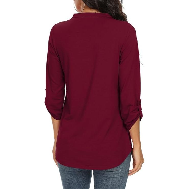 Danielle | Damen Langarm Bluse Mit Lockerer Passform