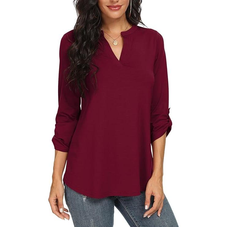Danielle | Damen Langarm Bluse Mit Lockerer Passform