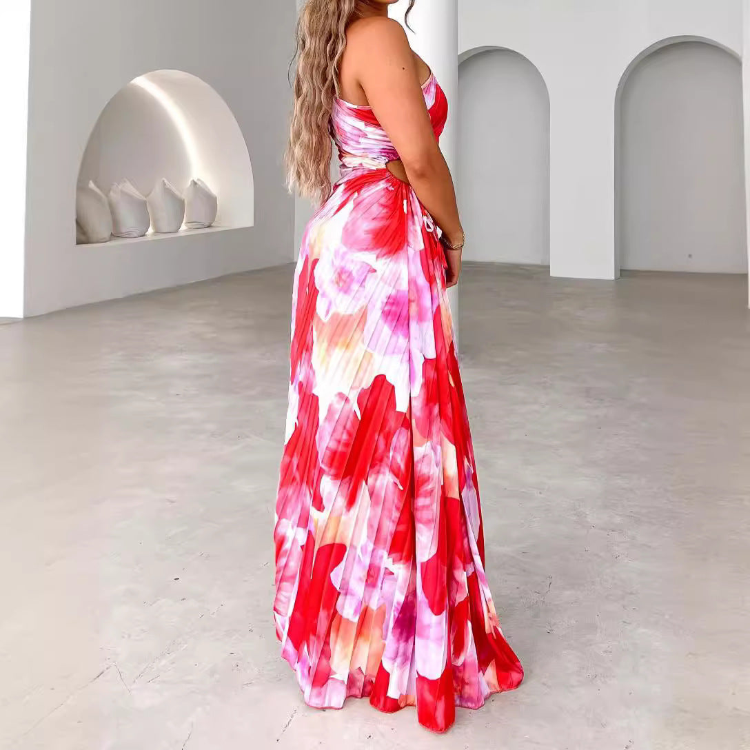 Schickes und raffiniertes langes Kleid