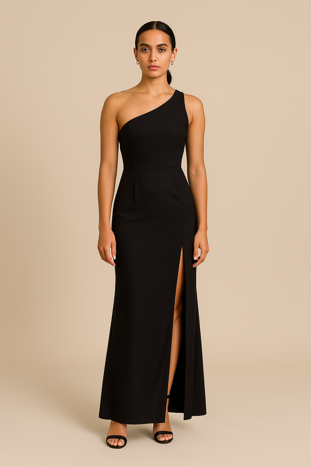 HERBERGER | Sommerliches Damen Satinkleid mit One-Shoulder-Schnitt