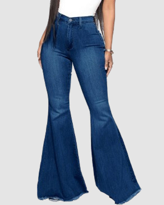 Elastische Mehrfarbige Flare Jeans