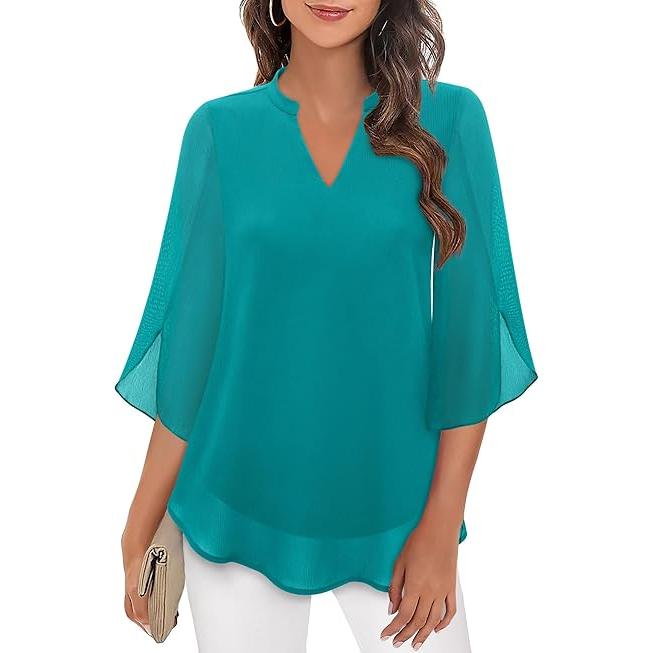Danielle | Damen Langarm Bluse Mit Lockerer Passform