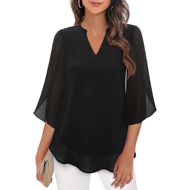 Danielle | Damen Langarm Bluse Mit Lockerer Passform