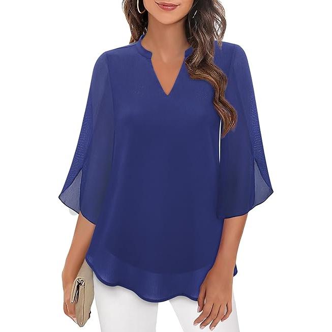 Danielle | Damen Langarm Bluse Mit Lockerer Passform