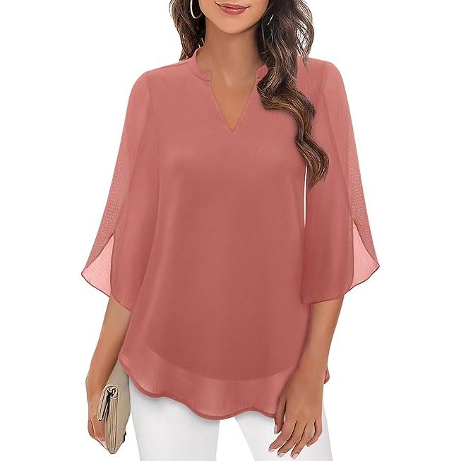 Danielle | Damen Langarm Bluse Mit Lockerer Passform