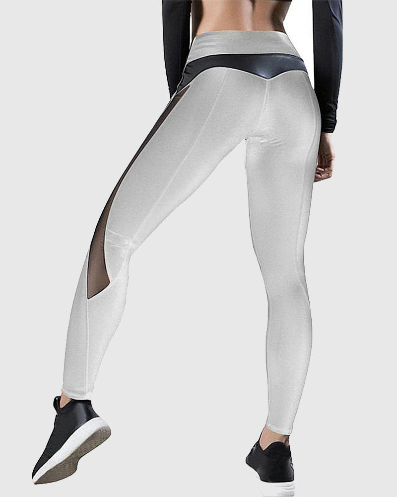 Yoga leggings mit Mesh Nähten