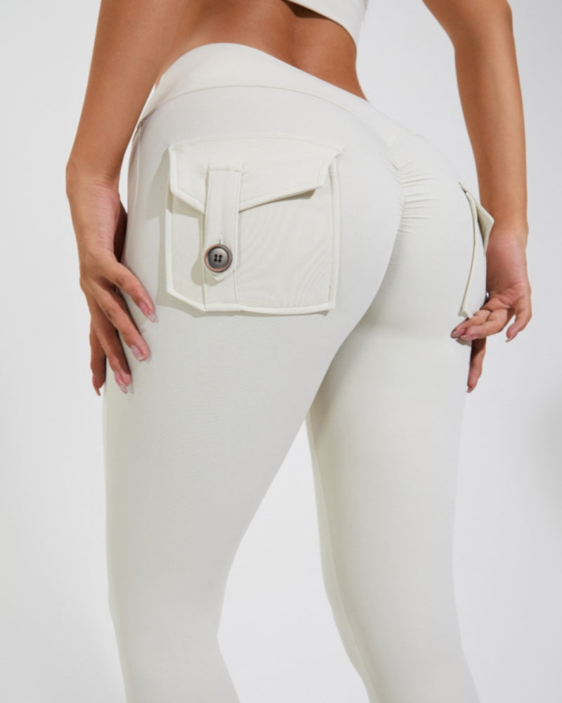 Fitness Leggings mit Cargo Taschen