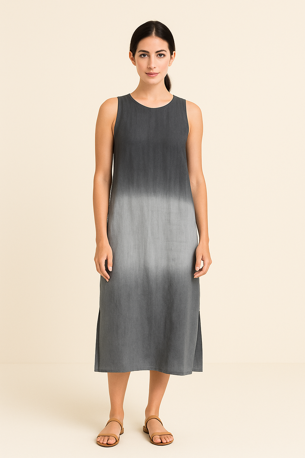 HERBERGER | Damen Ärmelloses Maxikleid mit Rundhalsausschnitt luftig & leicht