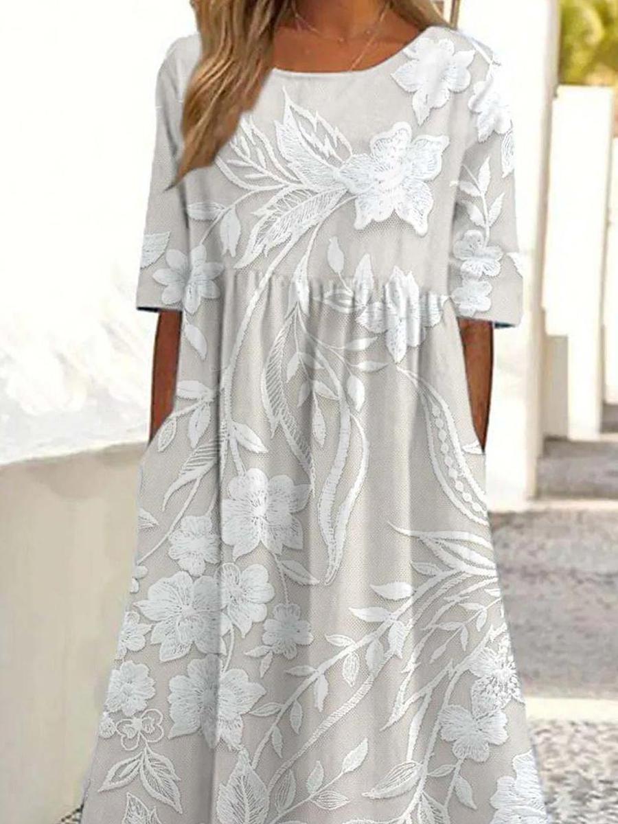 Zeitloses Rundhalskleid