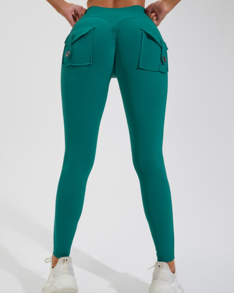 Fitness Leggings mit Cargo Taschen